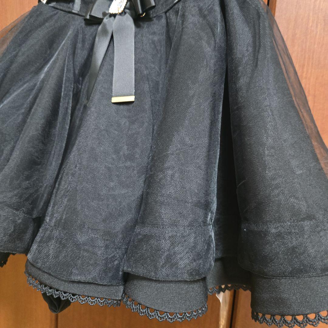 LIZLISA レースアップコルセットライクスカパン ブラック