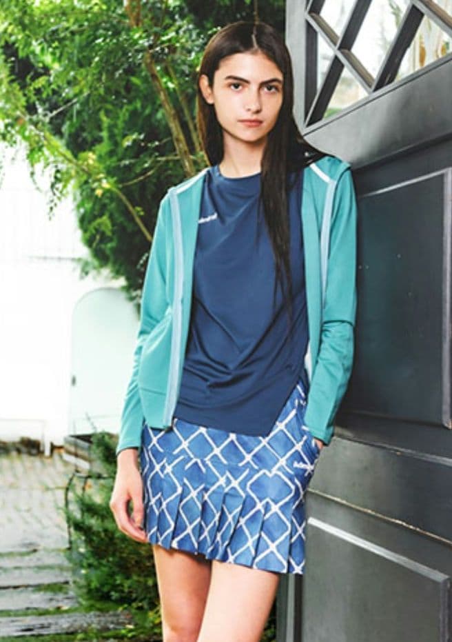 アドミラル テニス サイドアシメスリットTEE Lサイズ　ネイビー