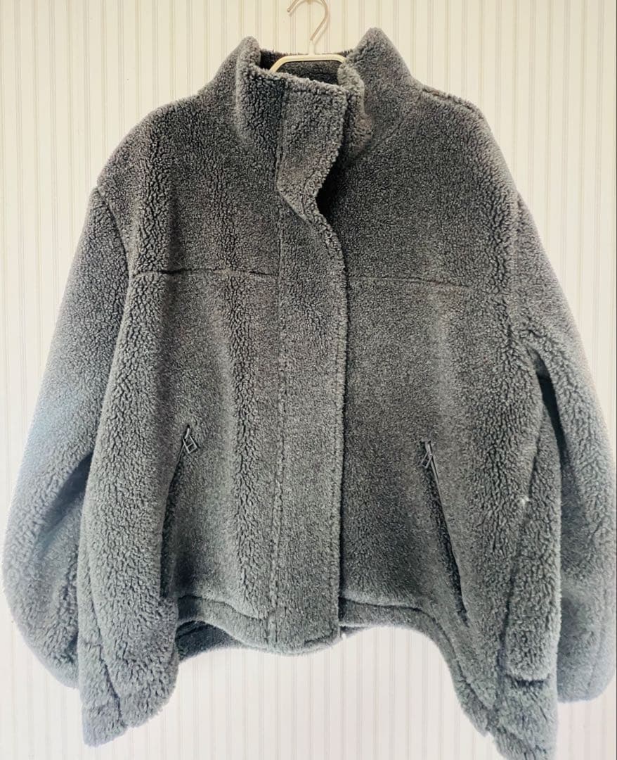 FRAMeWORK ウールボアスタンドブルゾン　グレー　38