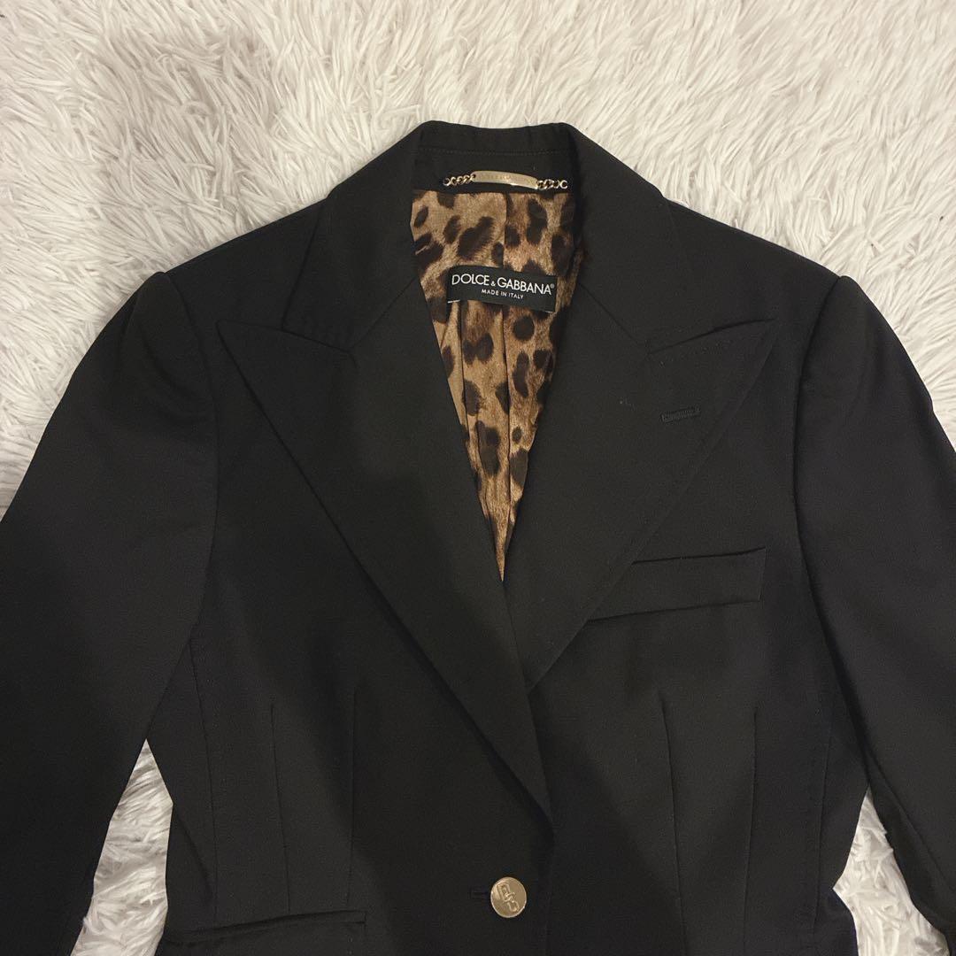 DOLCE&GABBANA テーラードジャケット レオパード 金ボタン