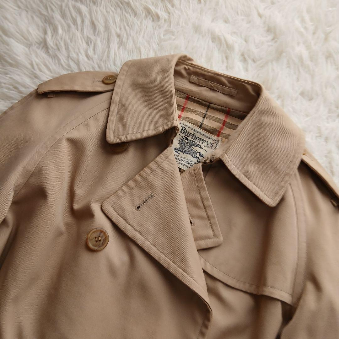【BURBERRY】ヴィンテージ　ノバチェック　ロングトレンチコート　ベージュ