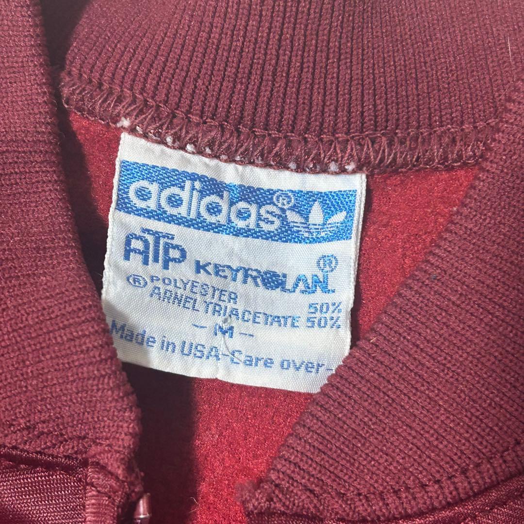 けんけん様80s adidas アディダス トラックジャケット 希少ワインレッド