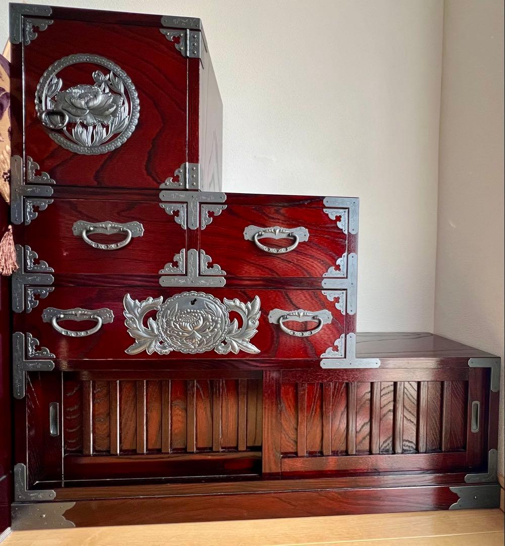 トモ美品　欅産業　仙台箪笥階段箪笥