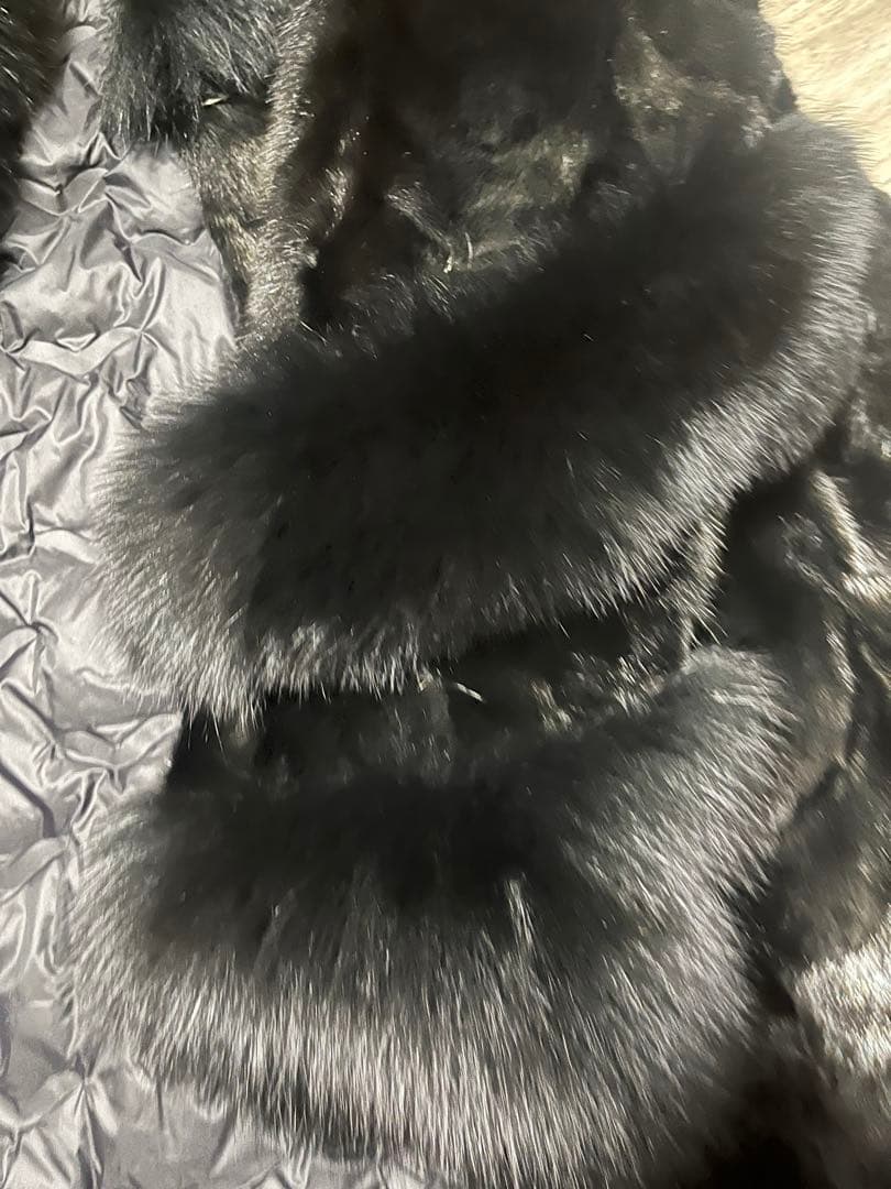 ミンクロングコート フォックスファー襟・袖付きfur coat海外商品