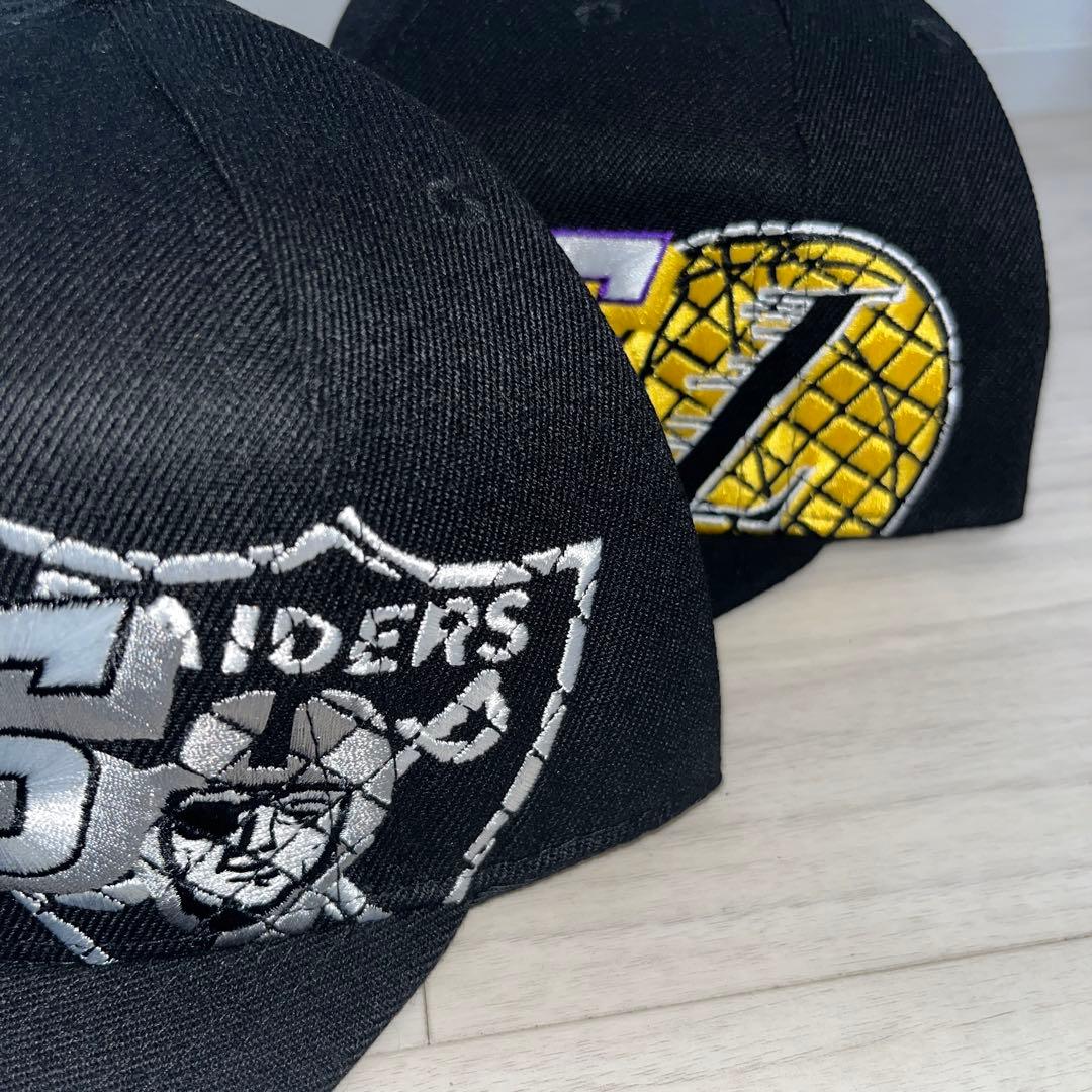 NBA レイカーズ×NFL レイダース カスタムキャップ