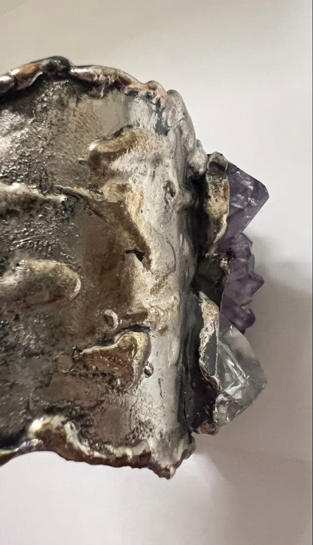 彫金　アメジスト　バングル　ブレスレット