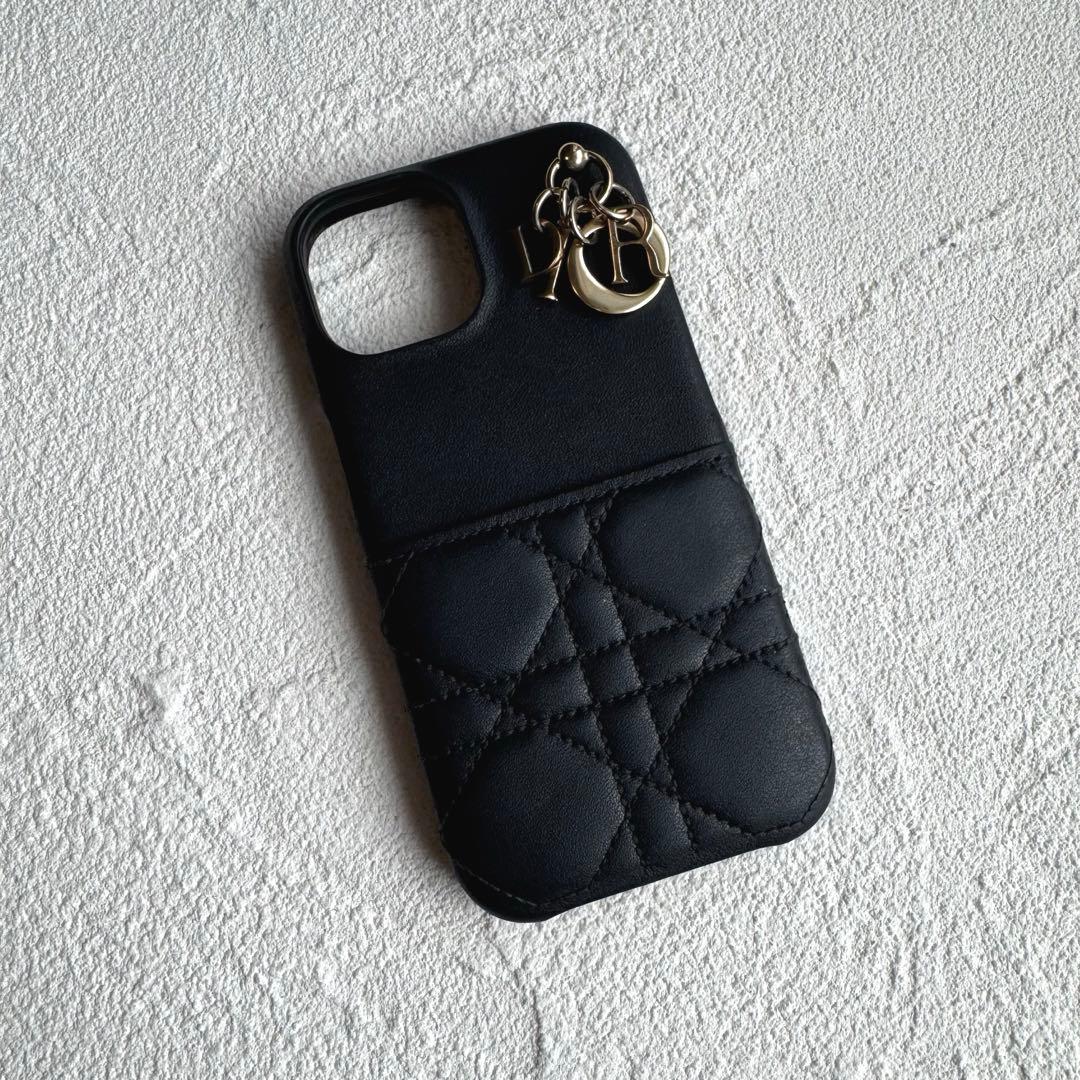 DIOR レディディオール iPhone15ケース キルティング カナージュ