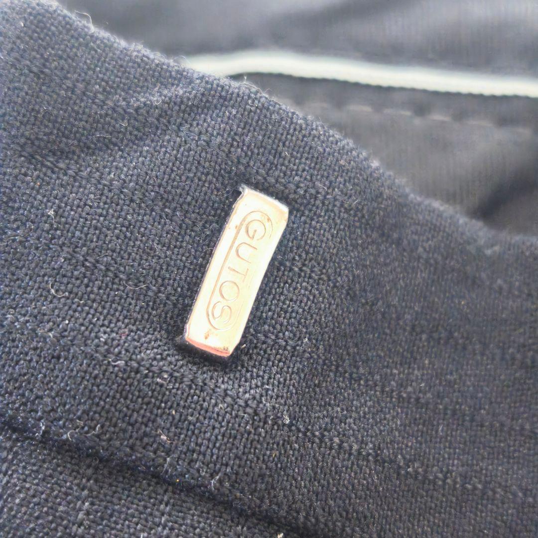 70s 80s ドイツ　ユーロヴィンテージ　ストライプ　スラックス　ブラック