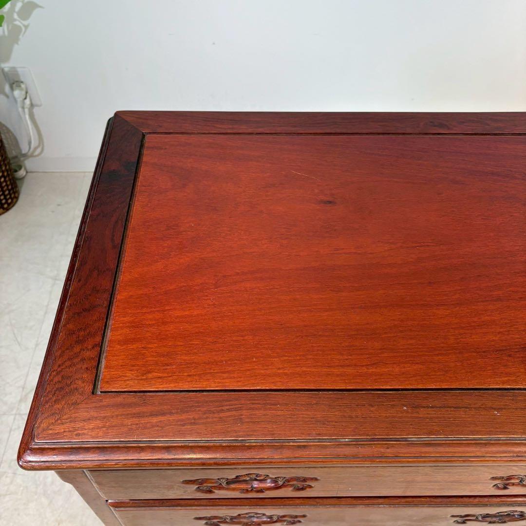 アジアンヴィンテージ　唐木家具　猫脚　4段チェスト
