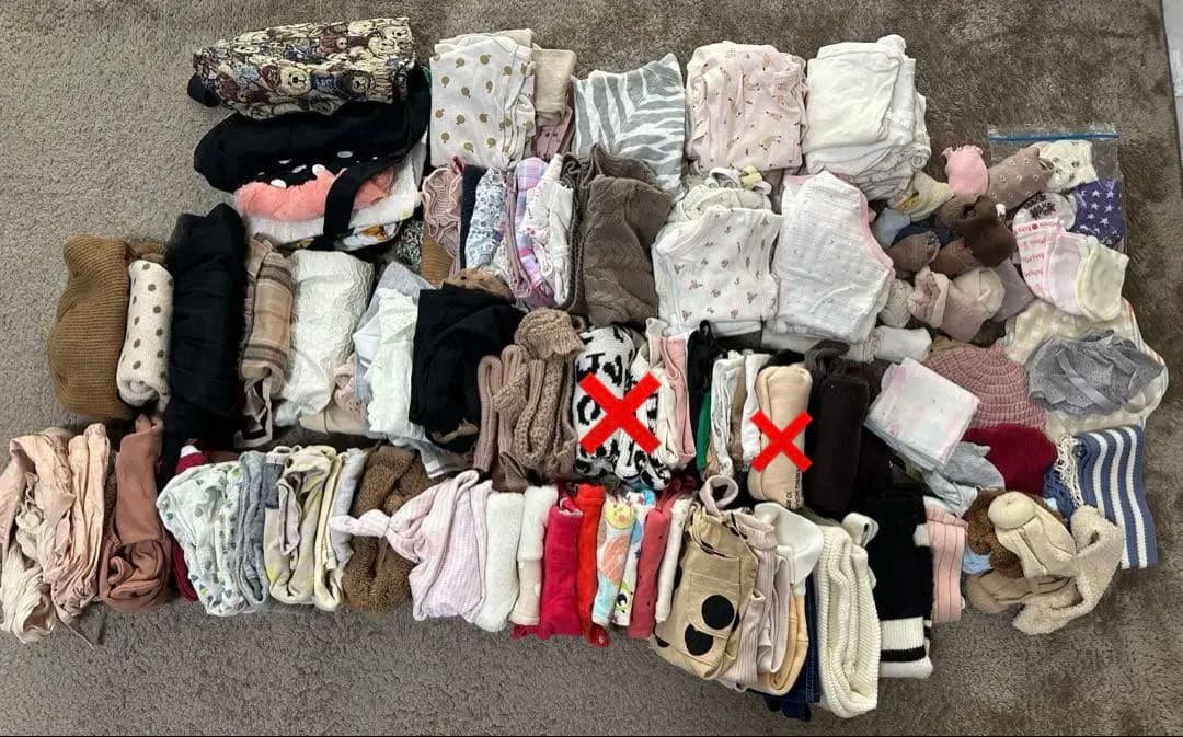 ベビー服 まとめ売り 女の子 オールシーズン 新生児〜80.90サイズ