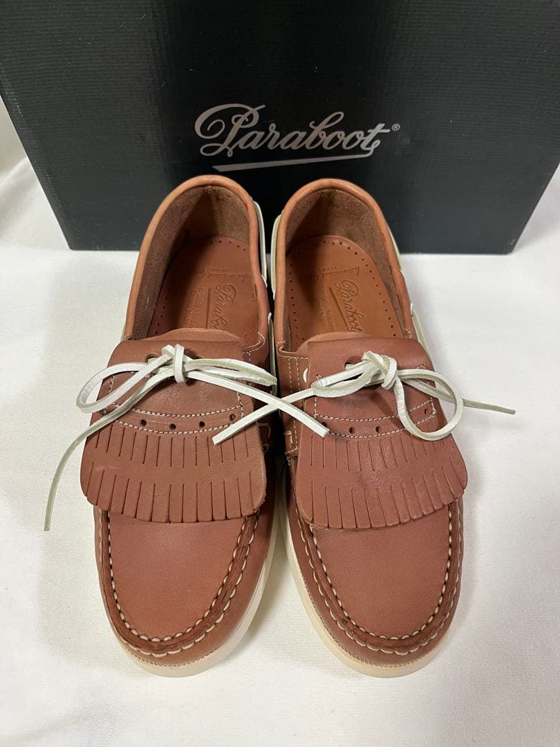 パラブーツ バース キルト付き モカシン デッキシューズ UK8