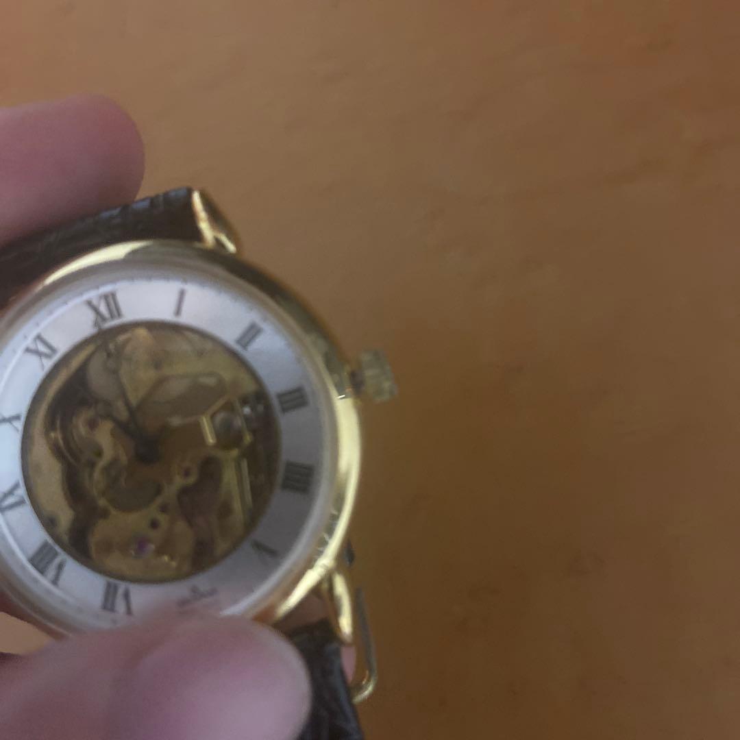 GROVANA 手巻き時計　スケルトン　17石　スイス