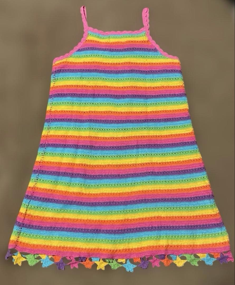 希少　メゾピアノ　ニット　キャミワンピース　L キッズ　ブランド　棉100美品