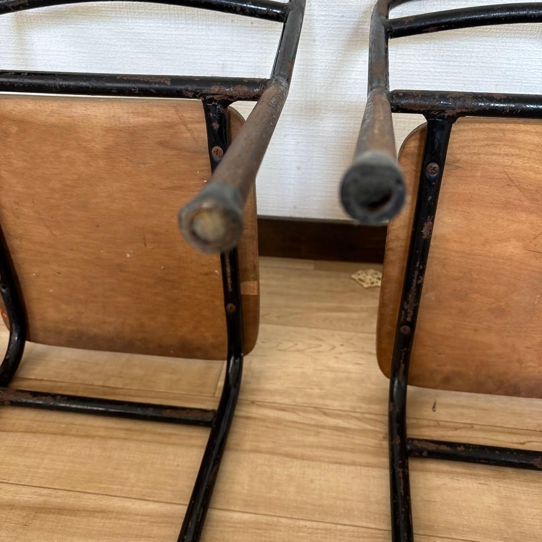 懐かしい幼稚園の椅子2脚セットアンティーク