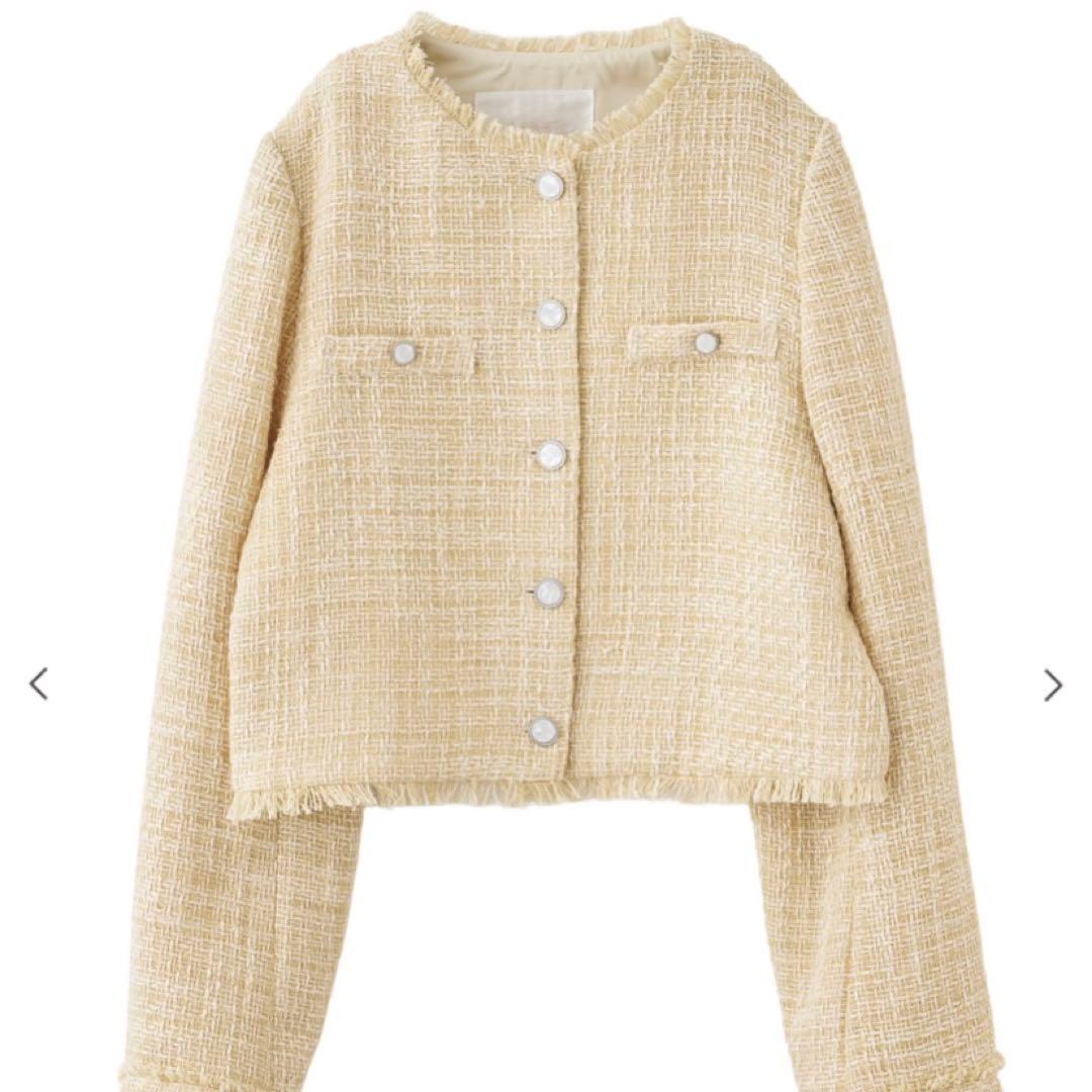 LILLIAN CARAT / ノーカラーツイードジャケット