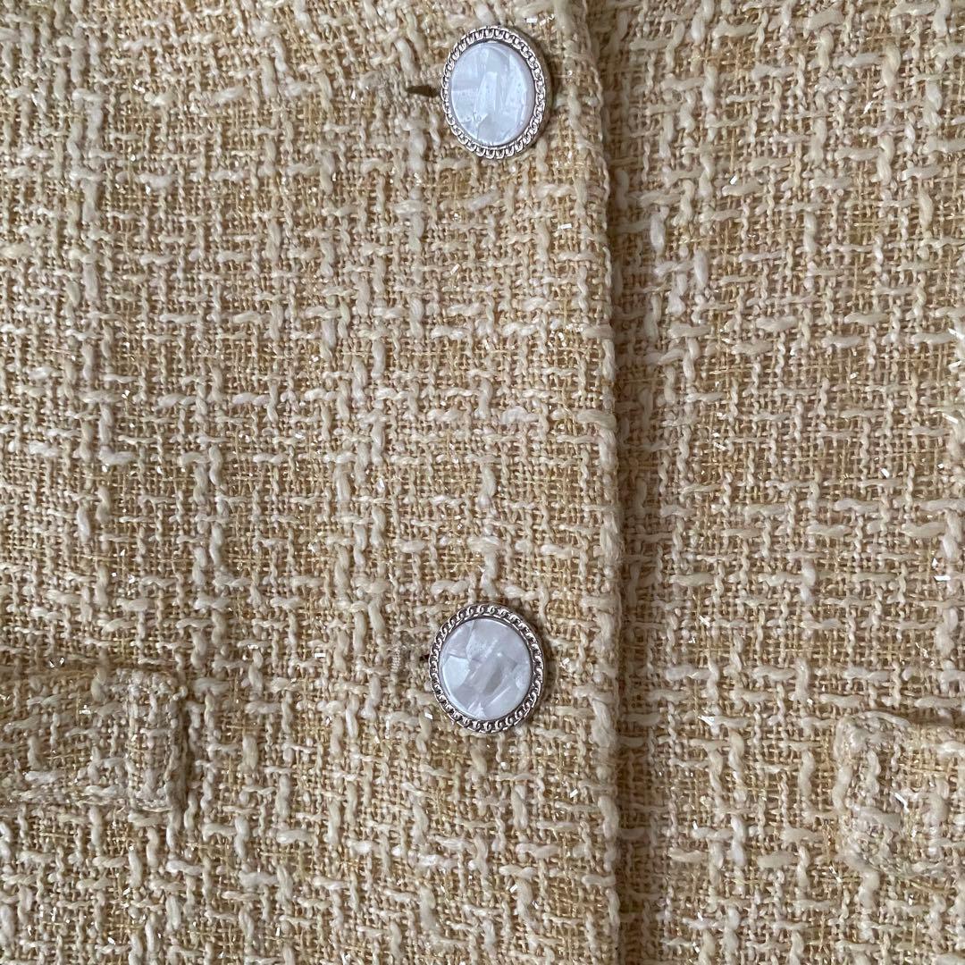 LILLIAN CARAT / ノーカラーツイードジャケット