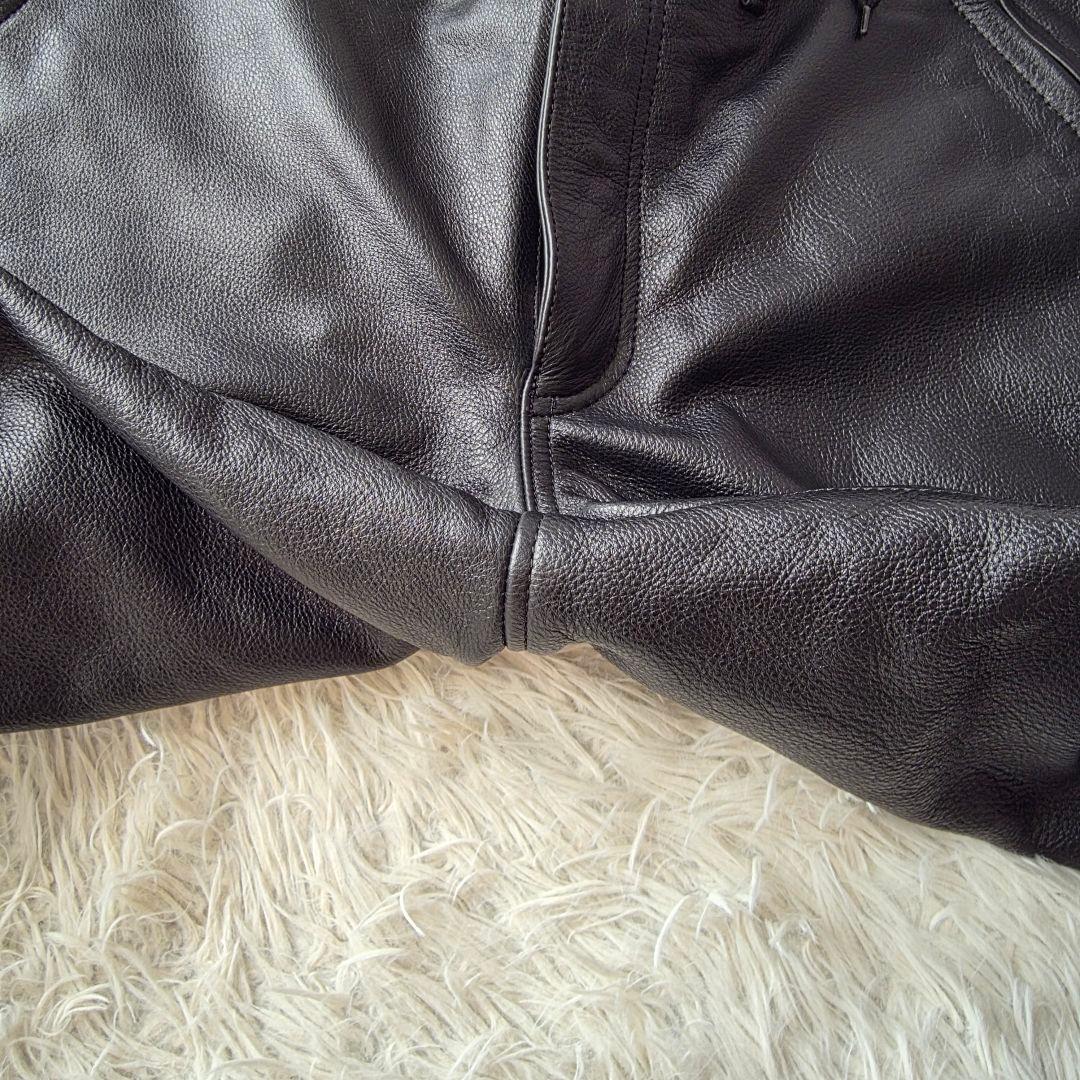 【極美品/稀少3L】KADOYA レザーパンツ カーゴパンツ ライダース 牛革