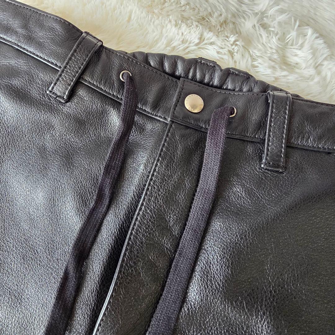 【極美品/稀少3L】KADOYA レザーパンツ カーゴパンツ ライダース 牛革