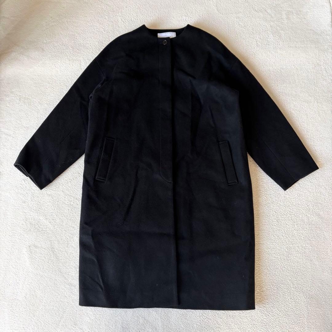 cocoti0822 SUPER 100 シャギーノーカラーコート 未使用