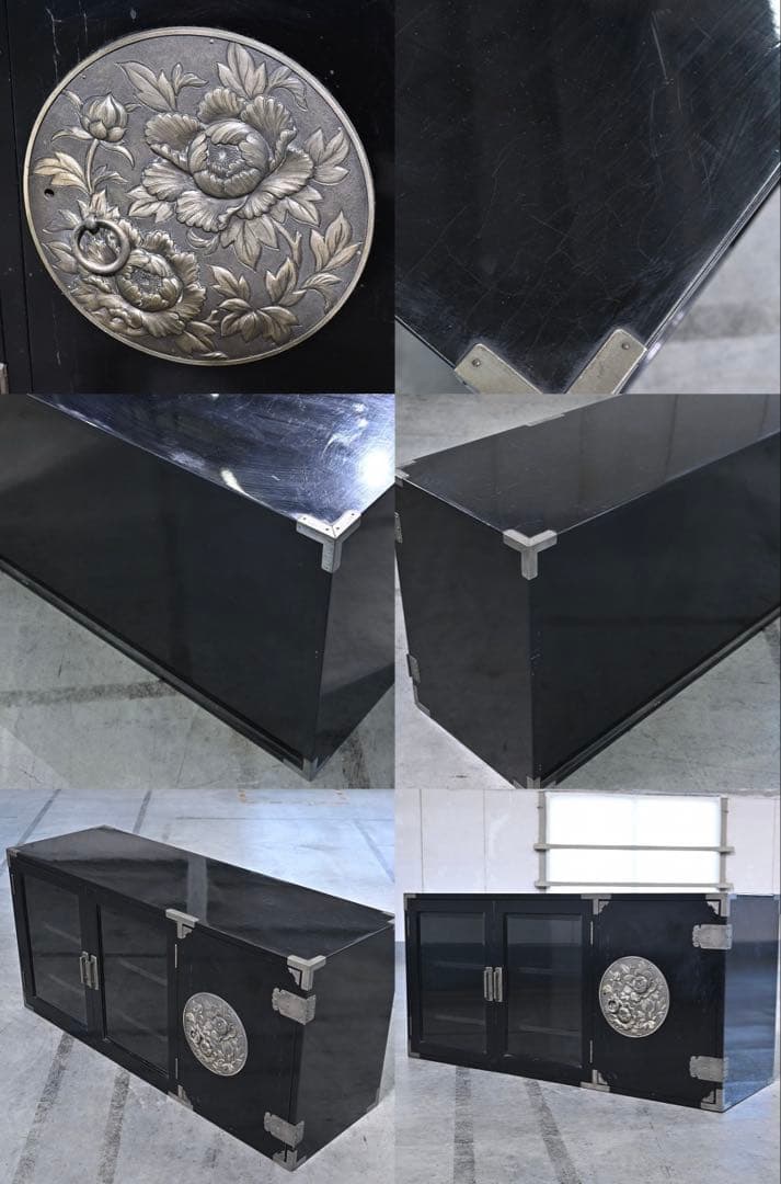 和箪笥 金具装飾 収納 キャビネット ローチェスト 古民家 寝室 玄関 応接間