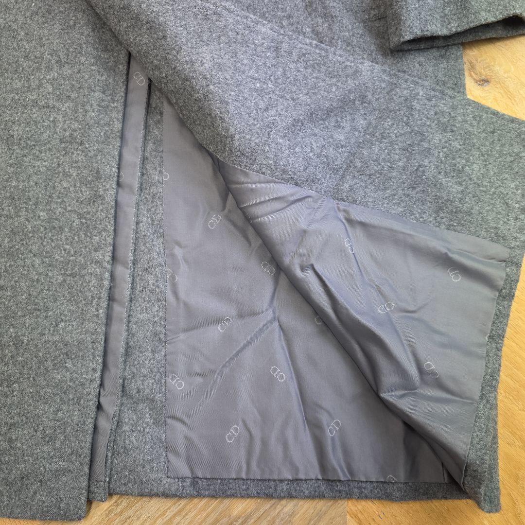 クリスチャンディオール グレー チェスターコート ウール混紡 y54