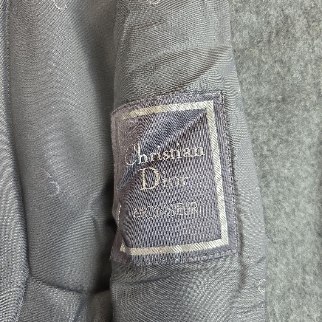 クリスチャンディオール グレー チェスターコート ウール混紡 y54