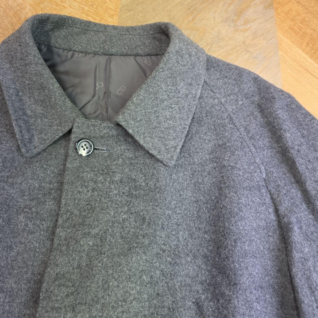 クリスチャンディオール グレー チェスターコート ウール混紡 y54