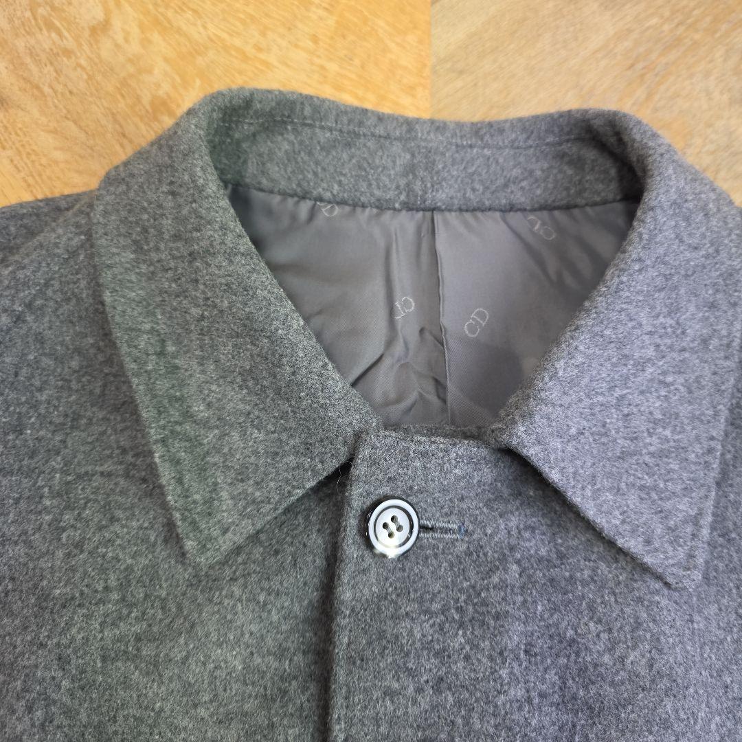 クリスチャンディオール グレー チェスターコート ウール混紡 y54