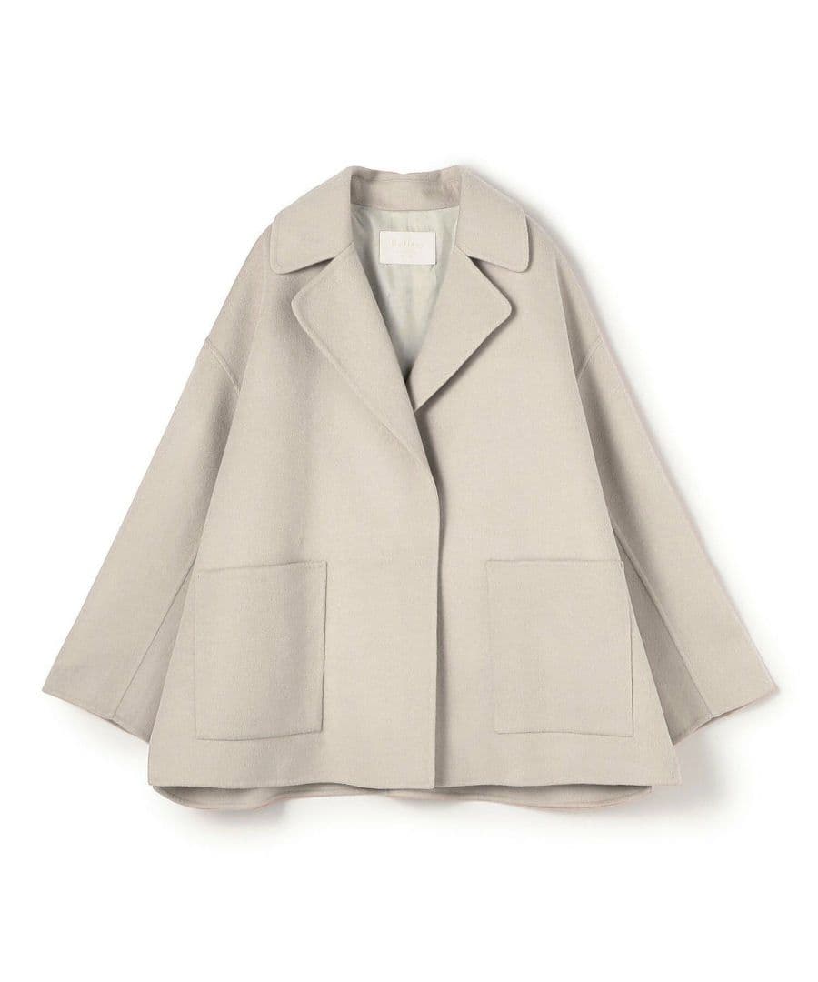 Ballseyプレミアムウールリバー オープンカラーショートコート 36