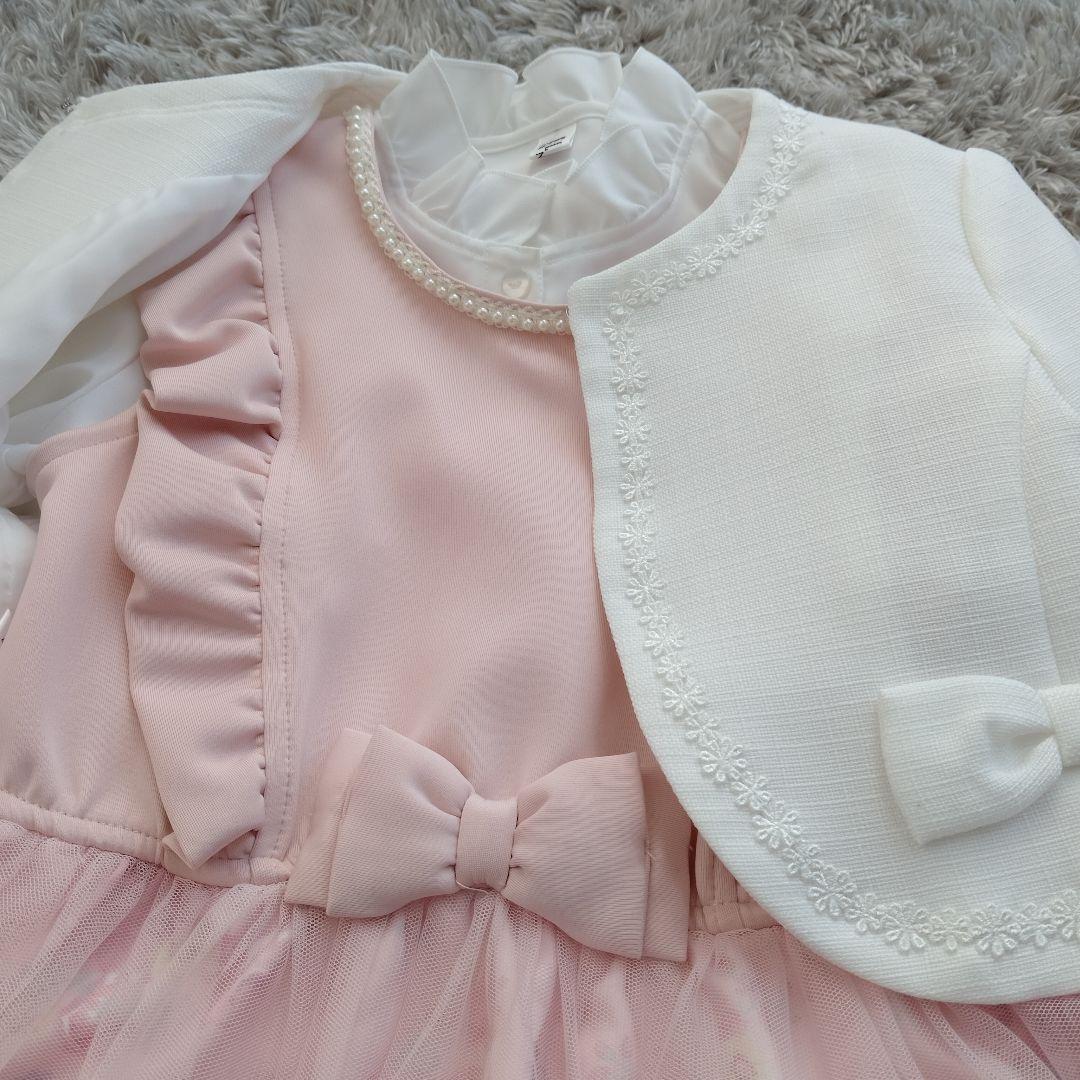 未使用級❗️エニィファム　女の子　キッズ　スーツ　入学　120 ELLEピンク