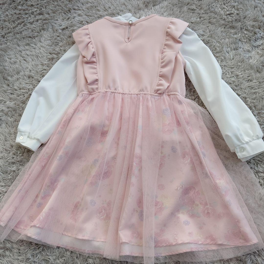 未使用級❗️エニィファム　女の子　キッズ　スーツ　入学　120 ELLEピンク