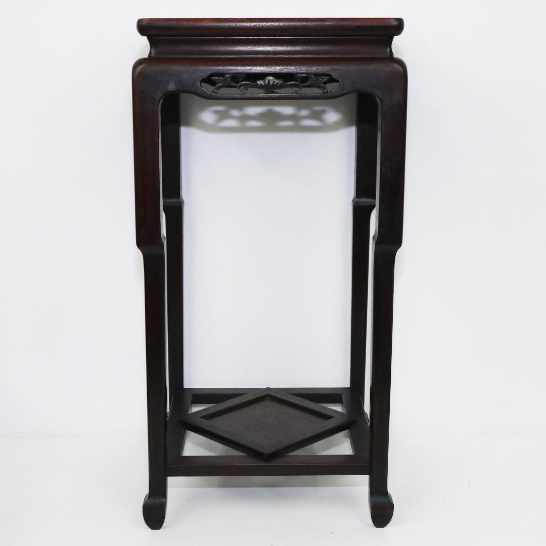 大阪唐木指物 紫檀 高嶋作 高卓 花台 飾台