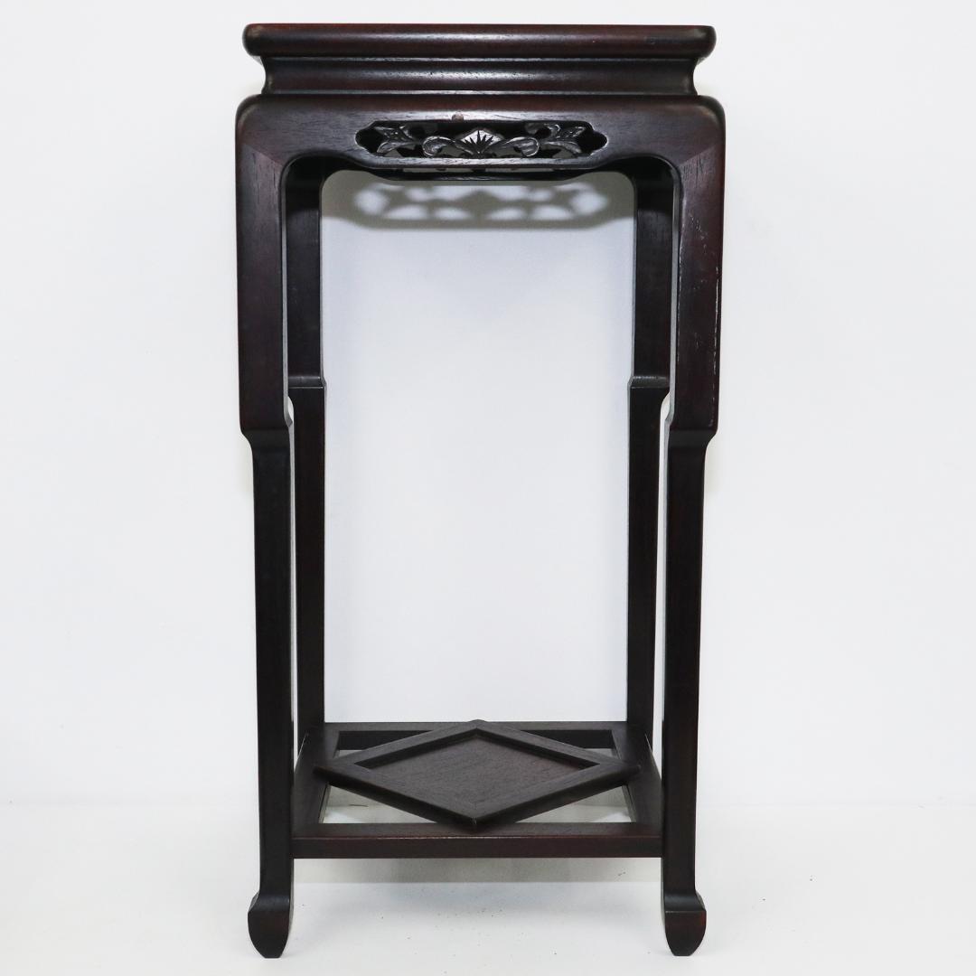 大阪唐木指物 紫檀 高嶋作 高卓 花台 飾台