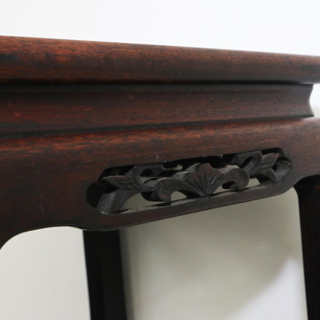 大阪唐木指物 紫檀 高嶋作 高卓 花台 飾台