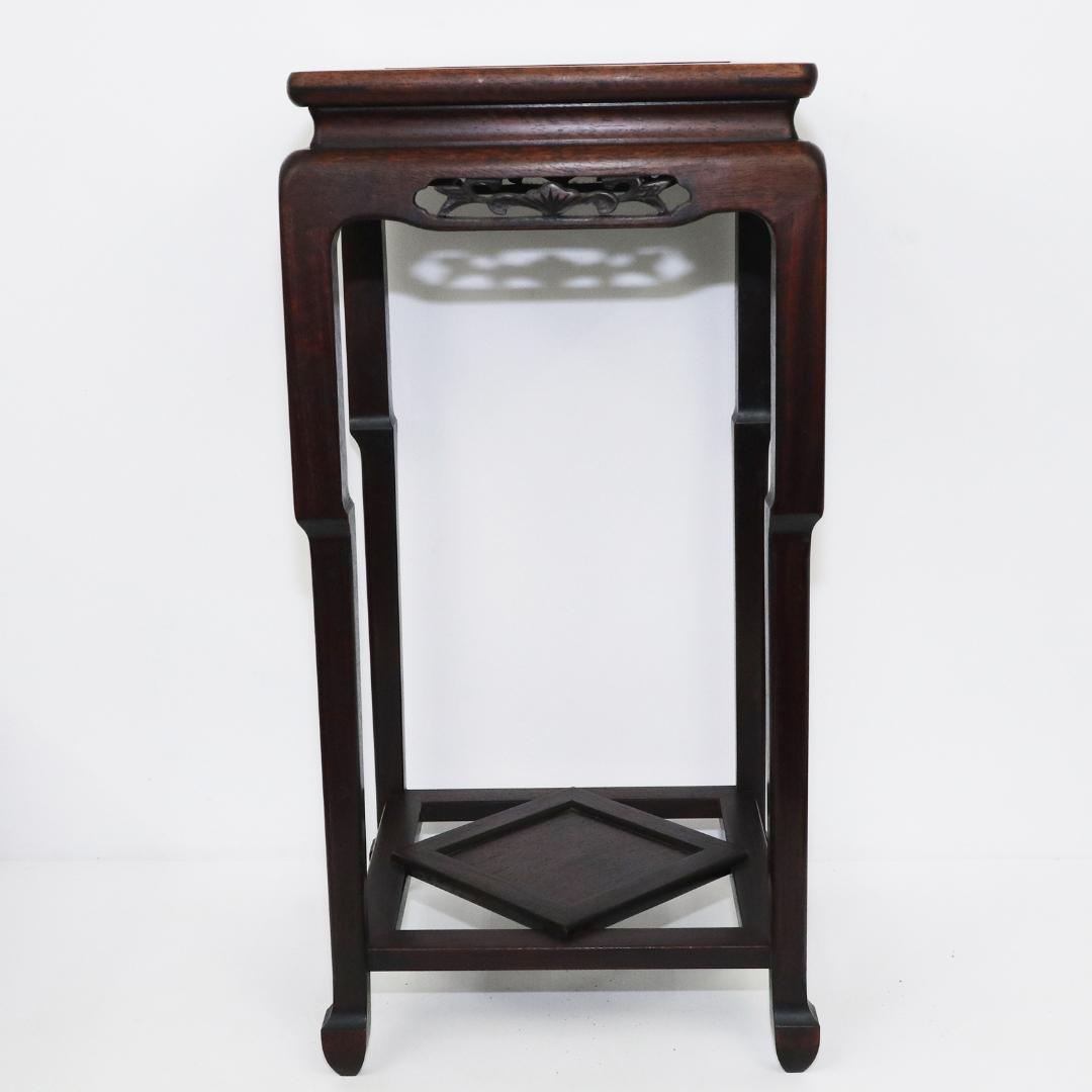 大阪唐木指物 紫檀 高嶋作 高卓 花台 飾台