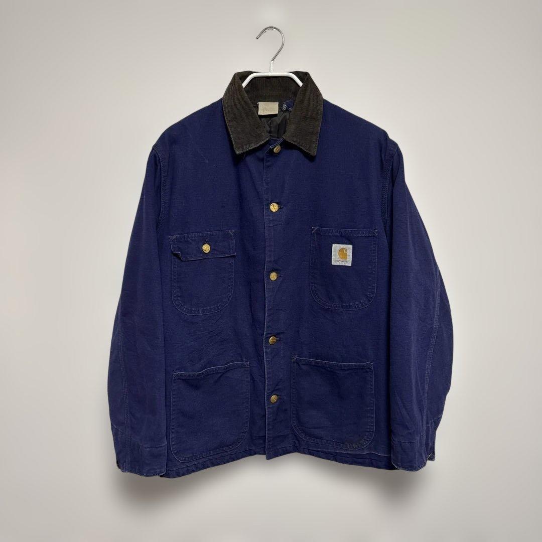 良品 80s〜90s USA製 CARHARTT チョアコート ネイビー 40