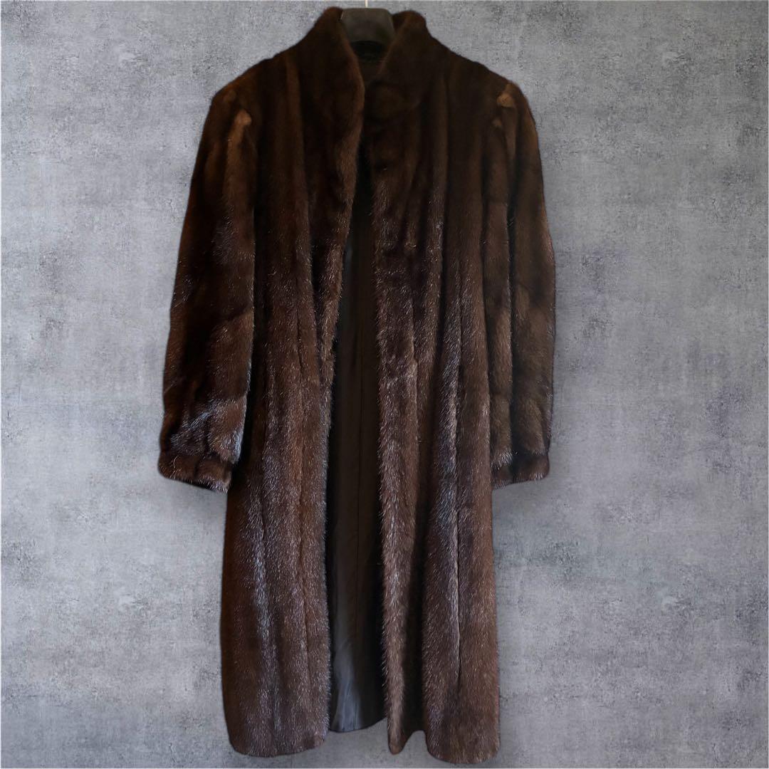 ブラウンファー ロングコート