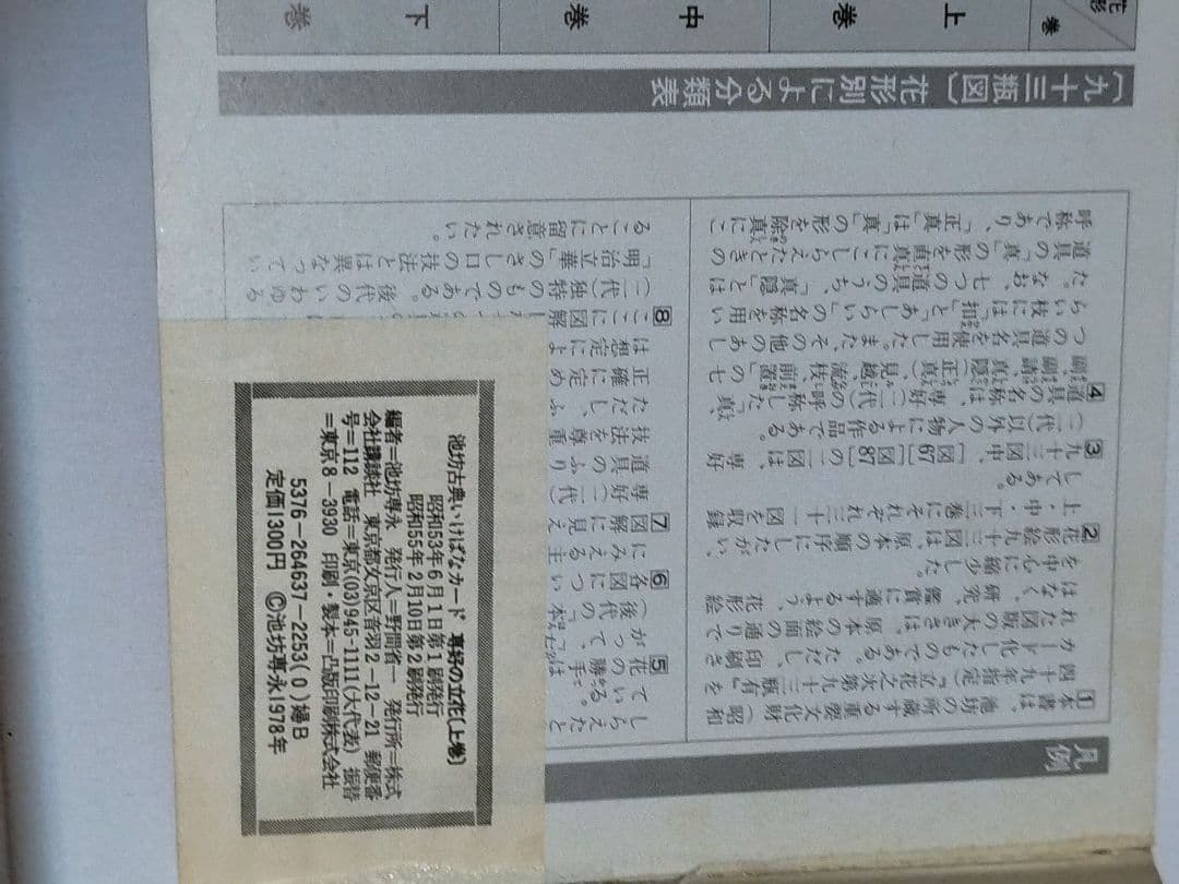 専好の立花　池坊古典いけばなカード　生け花