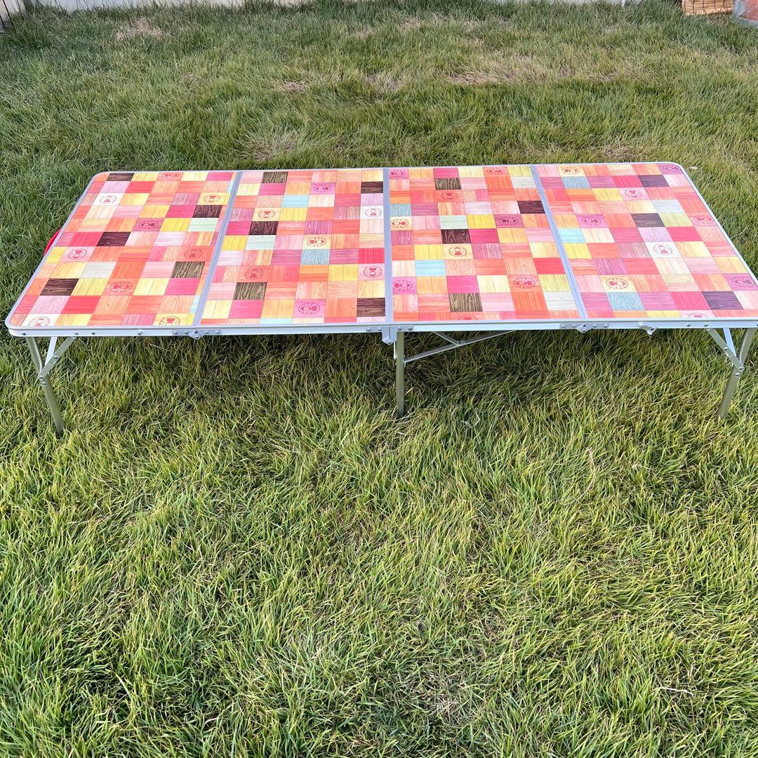 【美品】Coleman ナチュラルモザイク リビングテーブル 180プラス