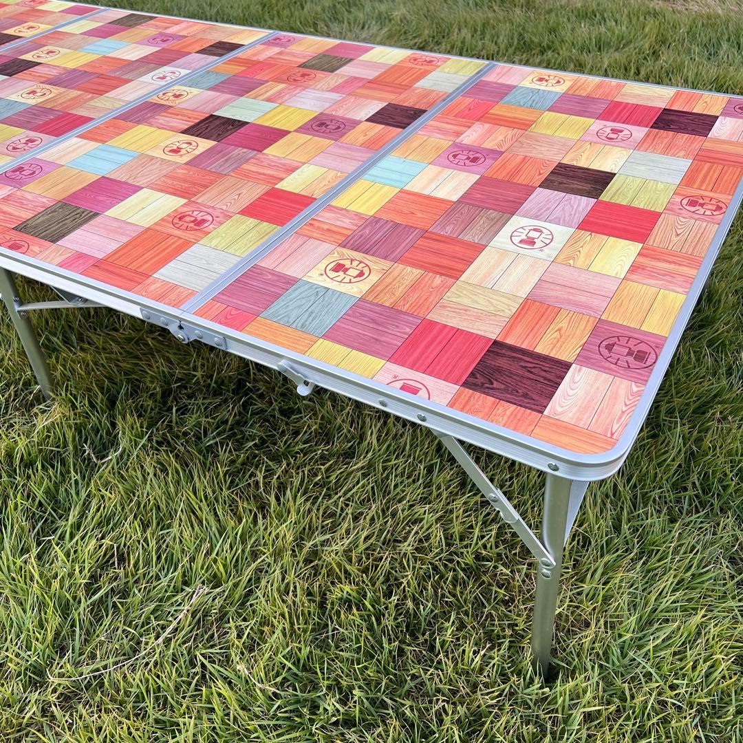 【美品】Coleman ナチュラルモザイク リビングテーブル 180プラス