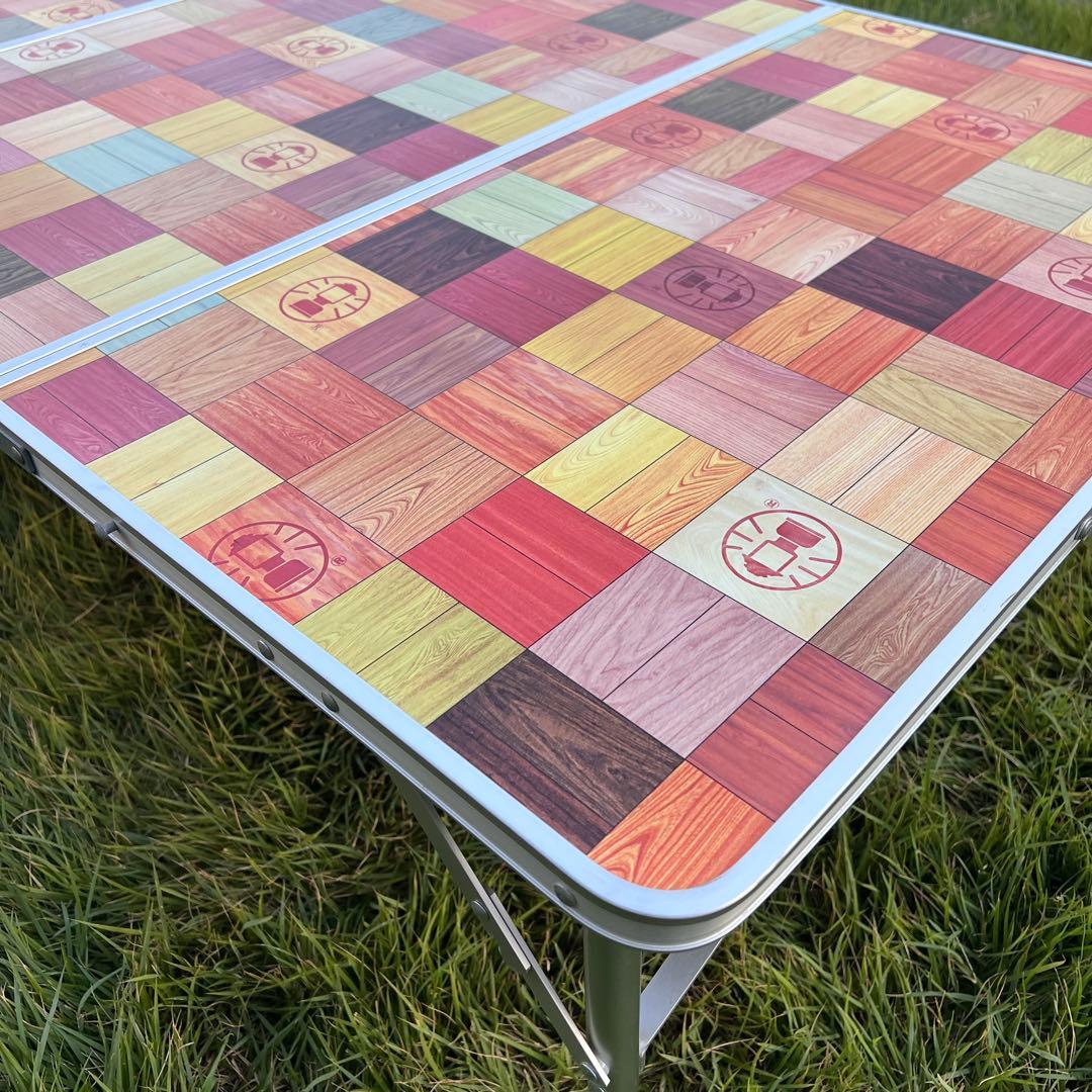 【美品】Coleman ナチュラルモザイク リビングテーブル 180プラス