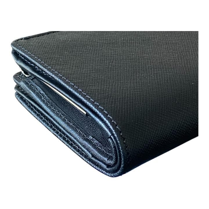 美品　ヴィヴィアンウエストウッド がま口 二つ折り財布 レザ- ブラック