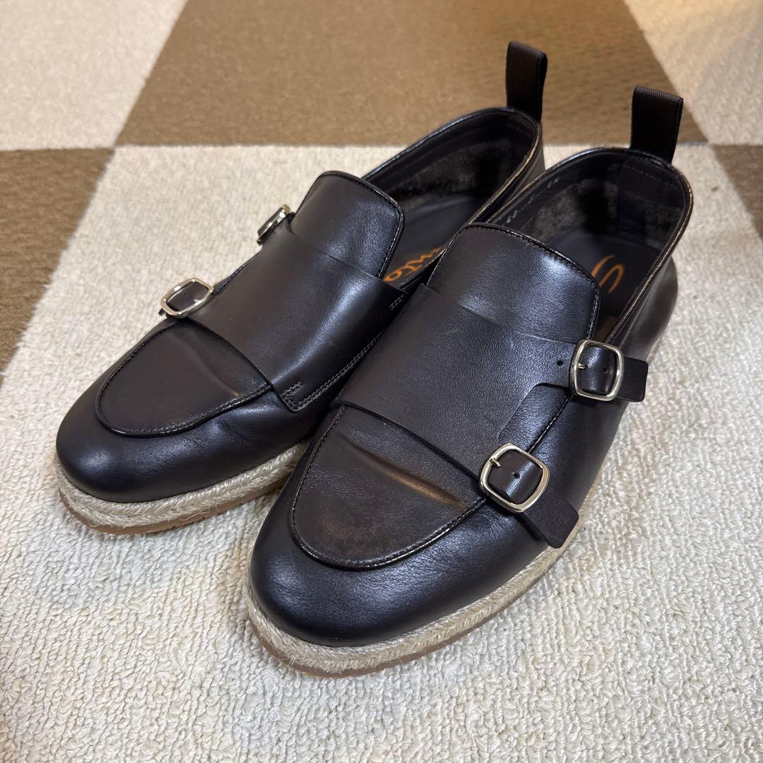 ぶたま Santoni サントーニ　ダブルモンクストラップ　UK6.5