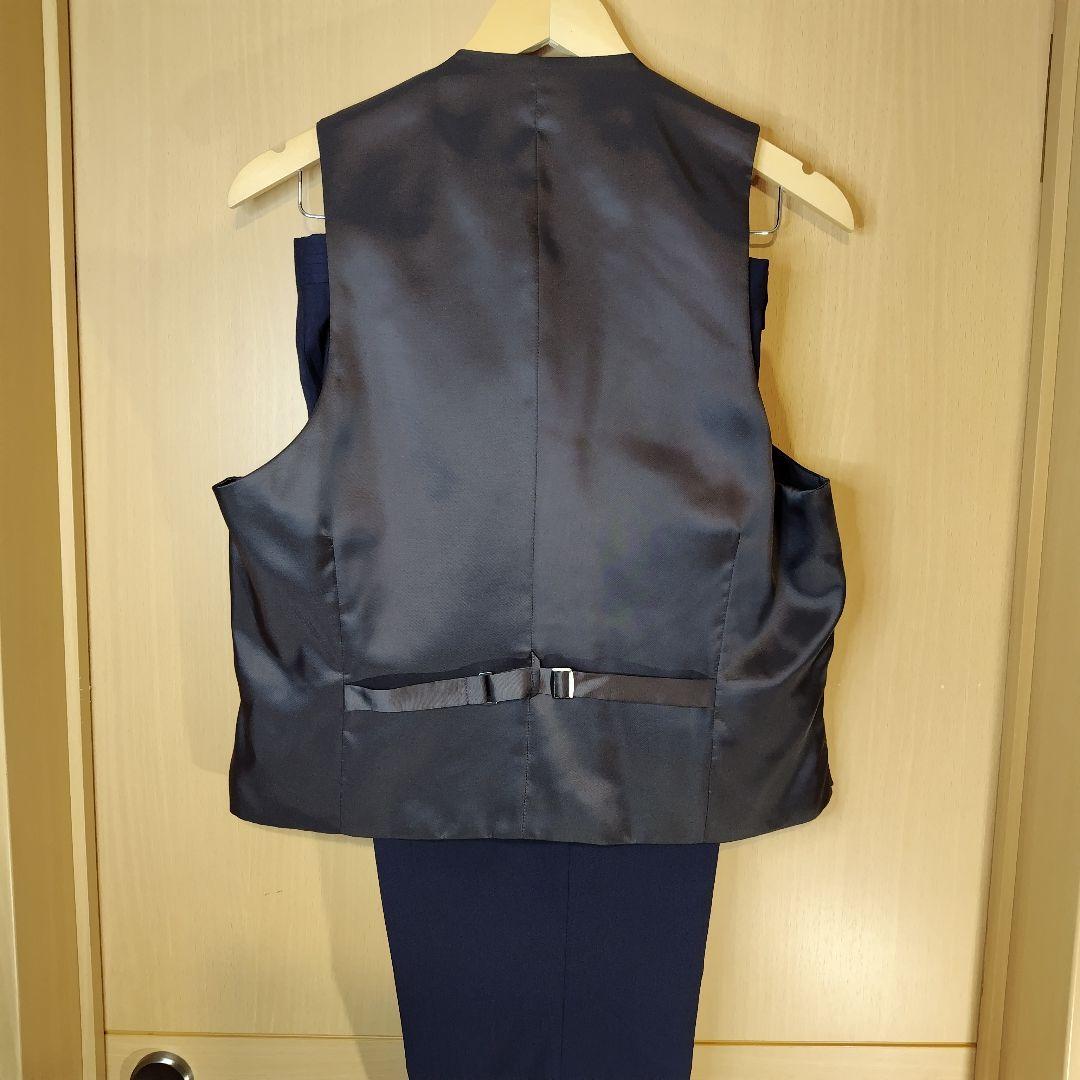 ORIHICA ３ピース スーツ セットアップ ネイビー ストライプ 94AB4