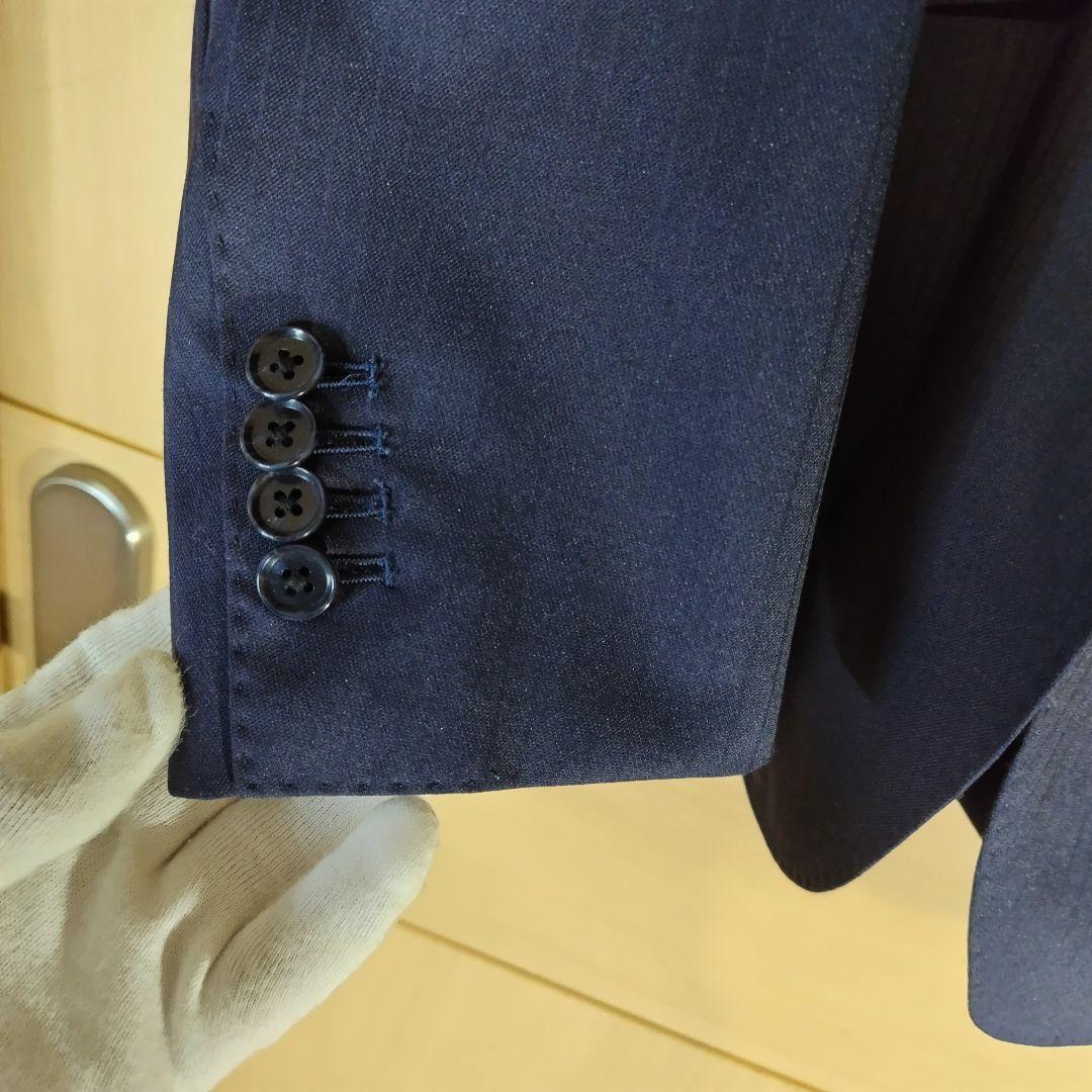 ORIHICA ３ピース スーツ セットアップ ネイビー ストライプ 94AB4