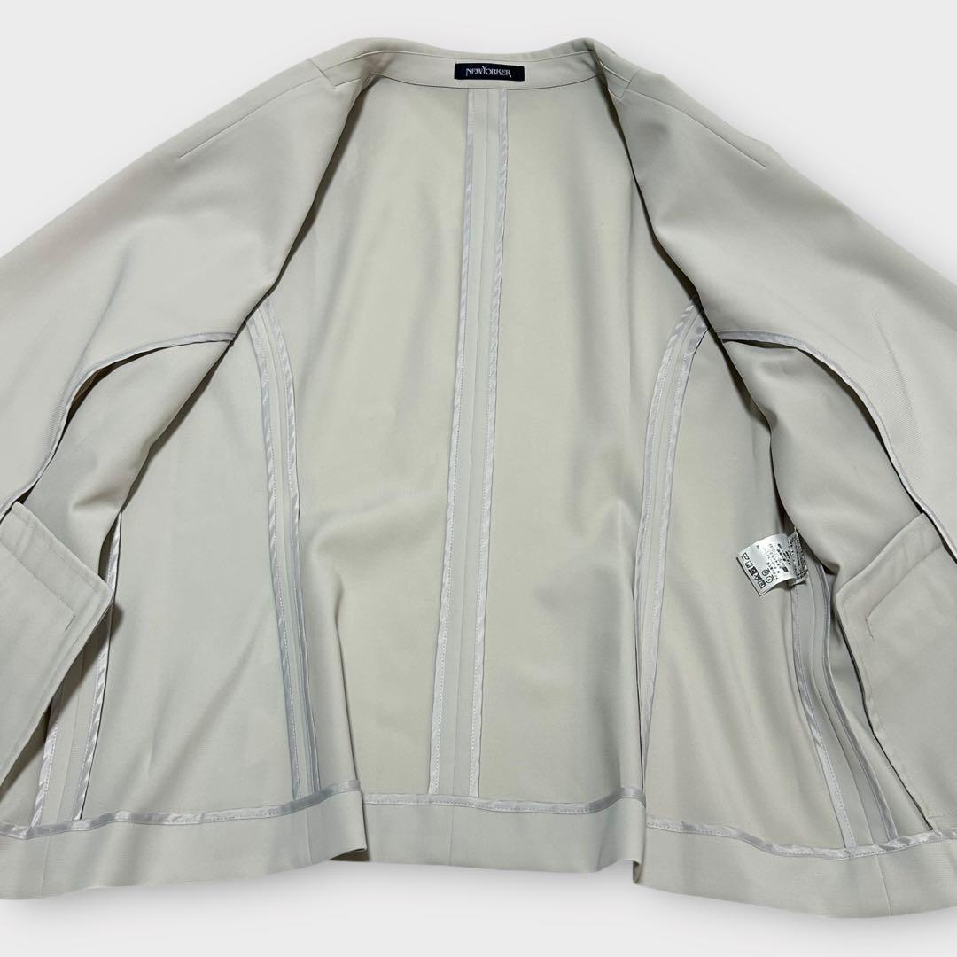 ニューヨーカー スカートスーツ 大きいサイズ 17号 3XL位 ライトグレー