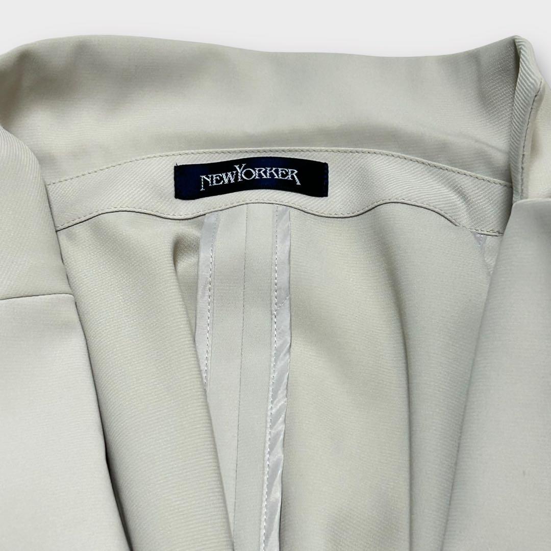 ニューヨーカー スカートスーツ 大きいサイズ 17号 3XL位 ライトグレー