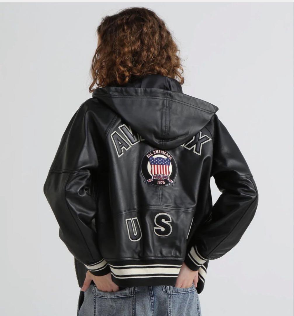 AVIREX《WOMAN》SIGNATURE HOODED LEATHER