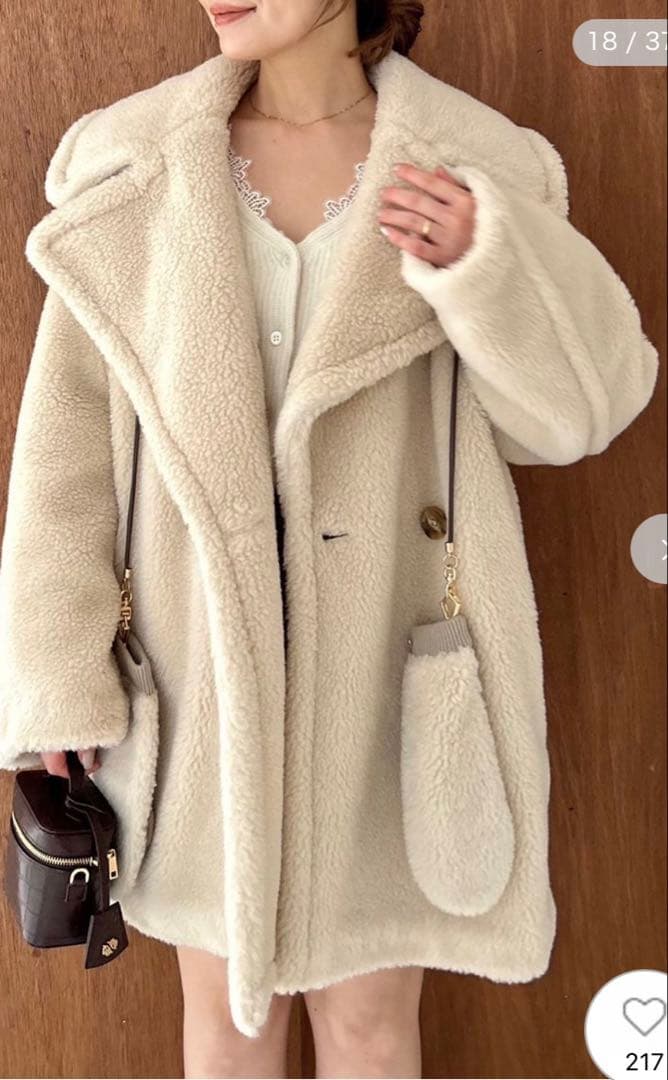 ECOPELボアミドルコート　frayid 本日価格