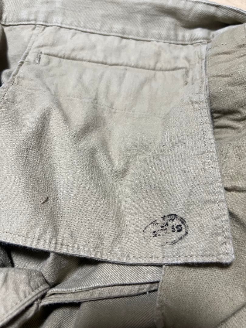 フランス軍 M52 後期 ヴィンテージ チノパン カーキ
